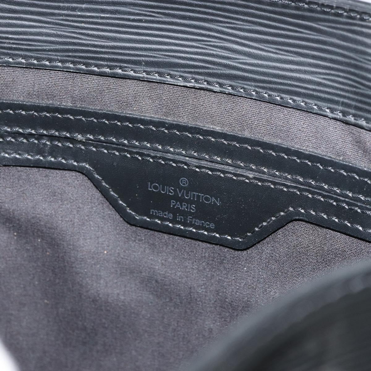 LOUIS VUITTON Epi Sac Plat PM Hand Bag Black M58658 LV Auth ka615
