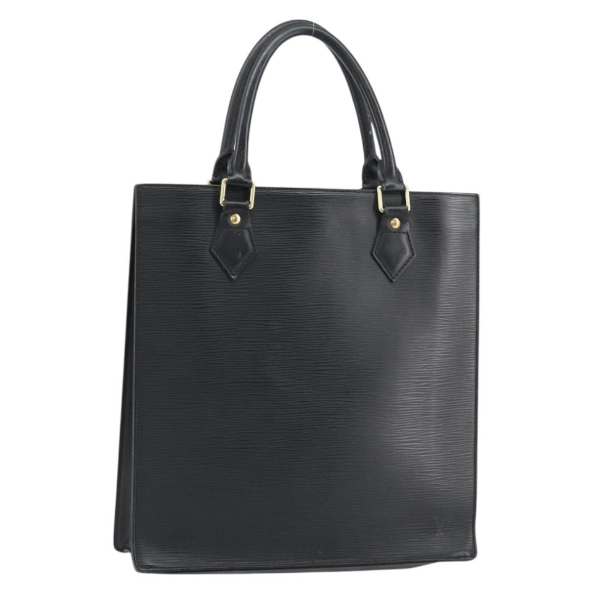 LOUIS VUITTON Epi Sac Plat PM Hand Bag Black M58658 LV Auth ka615