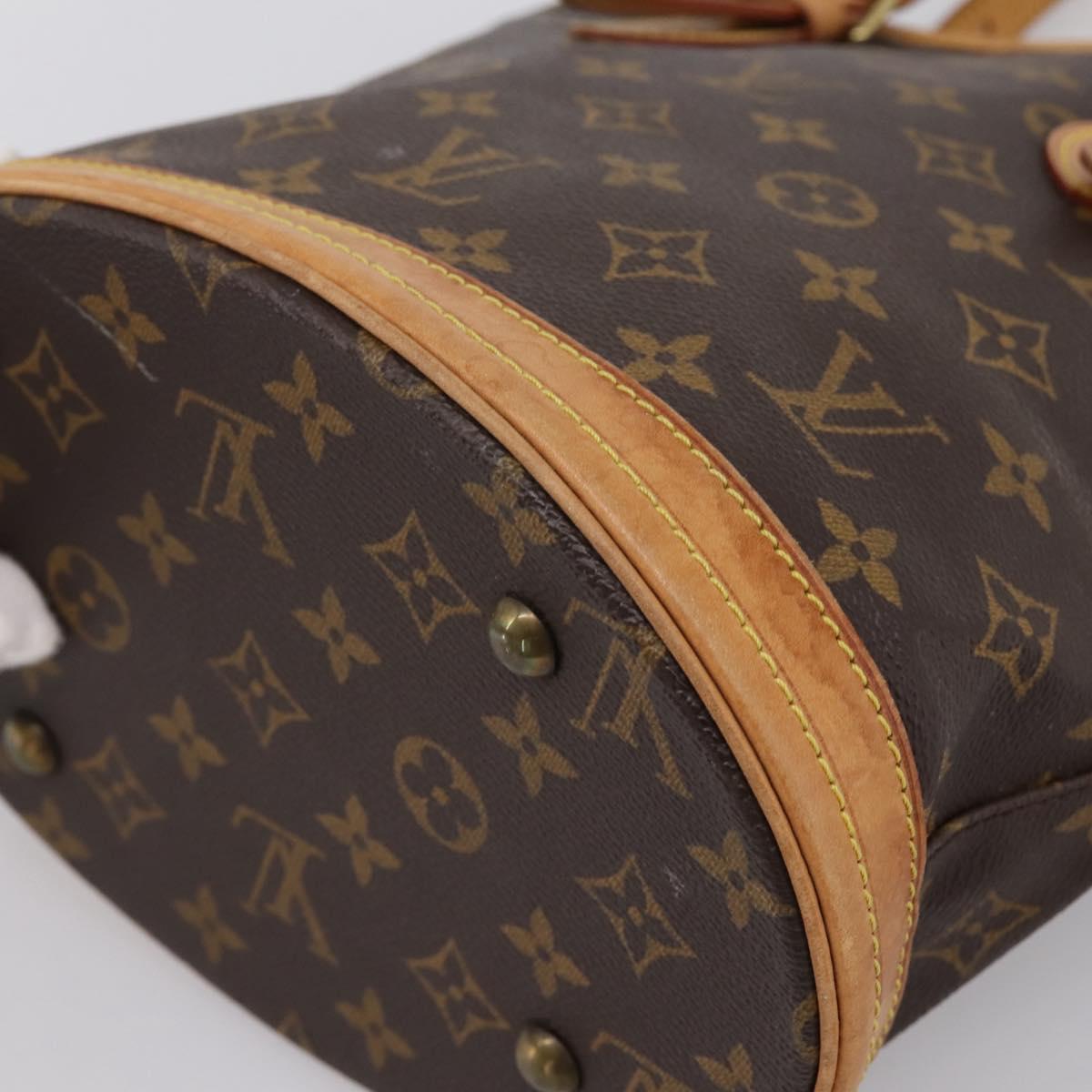 LOUIS VUITTON Monogram Bucket PM Shoulder Bag M42238 LV Auth ka6150