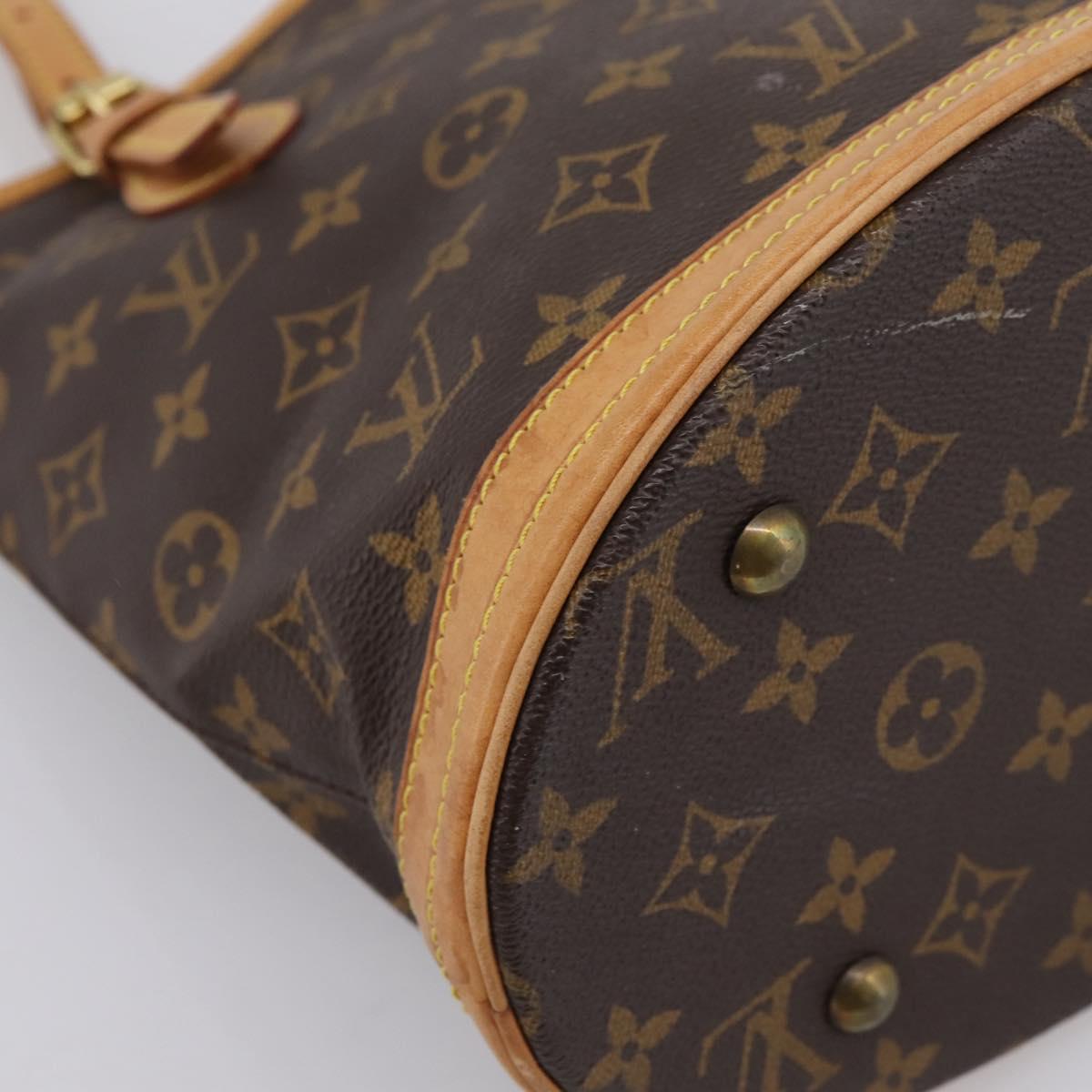 LOUIS VUITTON Monogram Bucket PM Shoulder Bag M42238 LV Auth ka6150