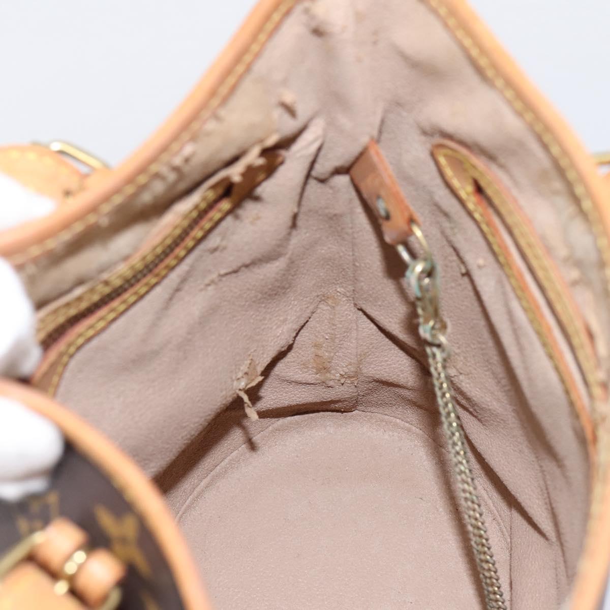 LOUIS VUITTON Monogram Bucket PM Shoulder Bag M42238 LV Auth ka6150