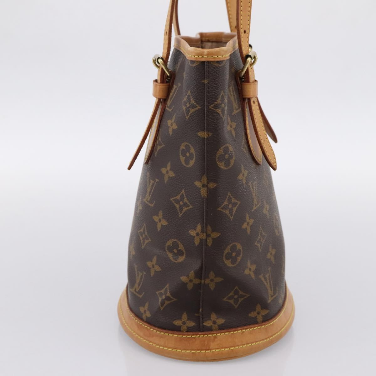 LOUIS VUITTON Monogram Bucket PM Shoulder Bag M42238 LV Auth ka6150