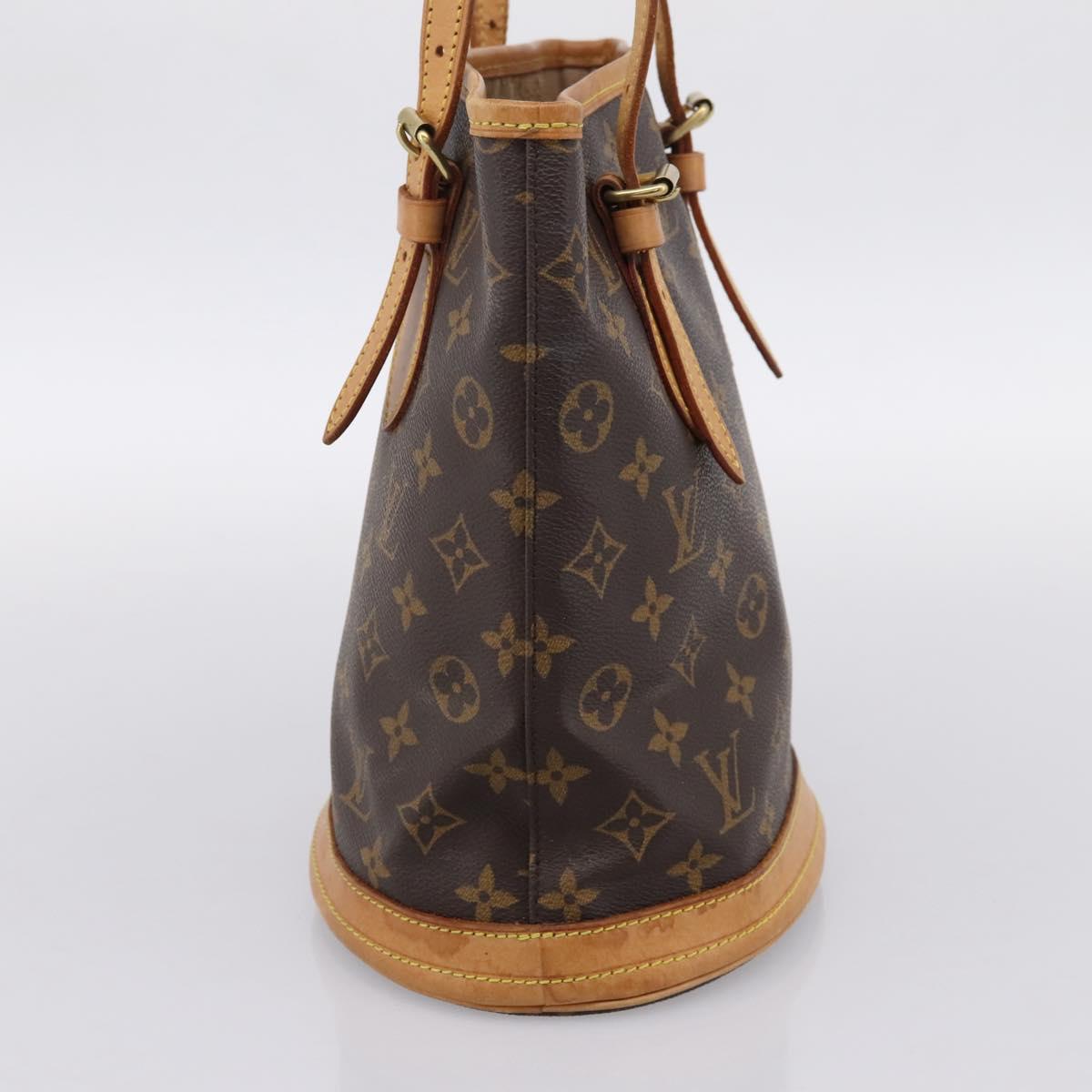 LOUIS VUITTON Monogram Bucket PM Shoulder Bag M42238 LV Auth ka6150