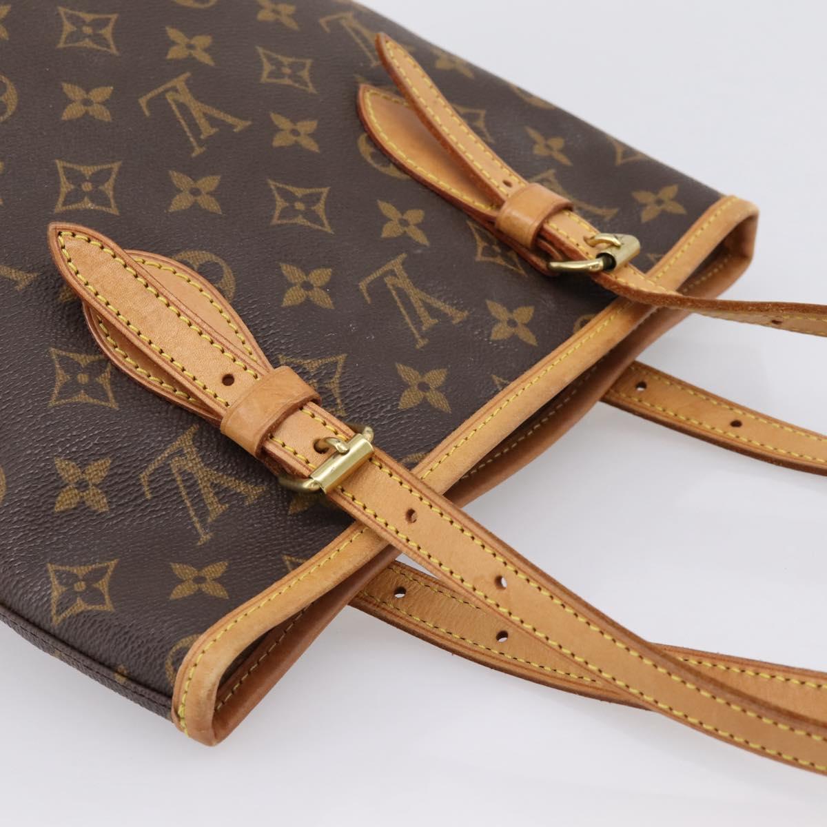 LOUIS VUITTON Monogram Bucket PM Shoulder Bag M42238 LV Auth ka6150