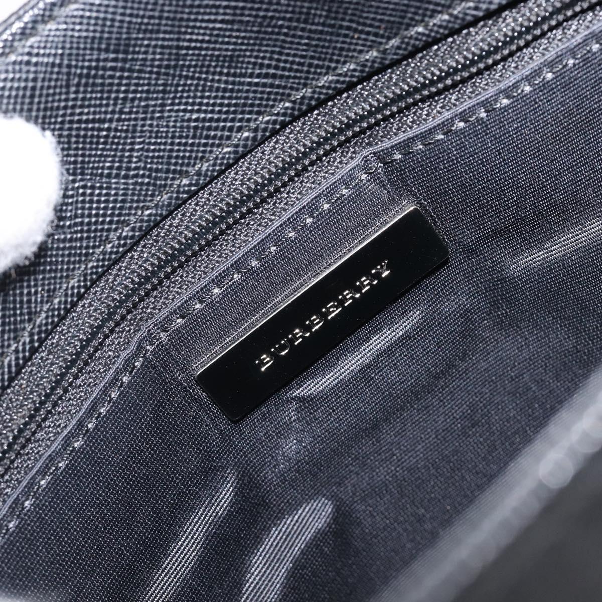 BURBERRY Nova Check Shoulder Bag Canvas Beige Silver Auth ka6151