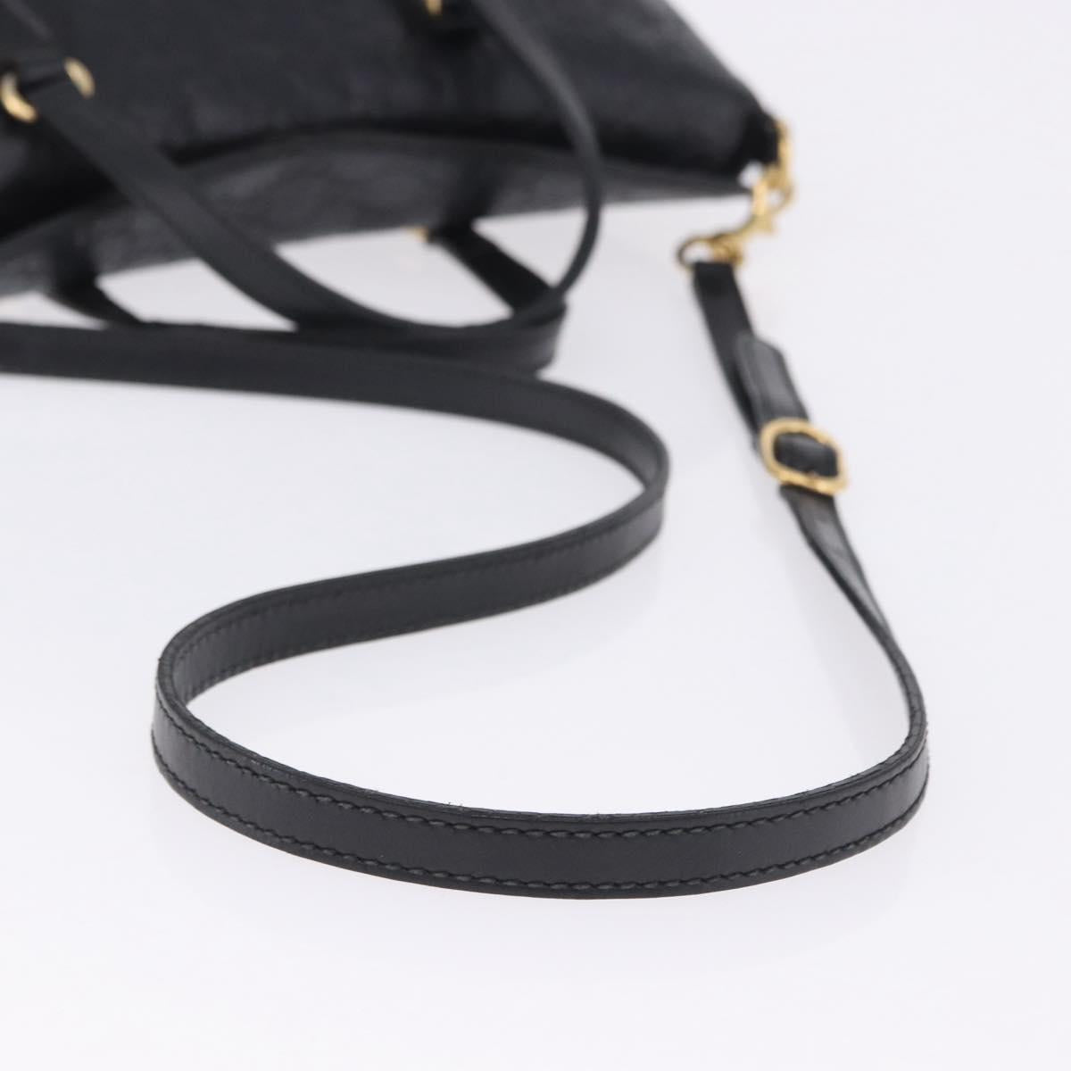 GUCCI GuccissimaGG Hand Bag Leather 2way Black Gold Tone 428226 Auth ka6153