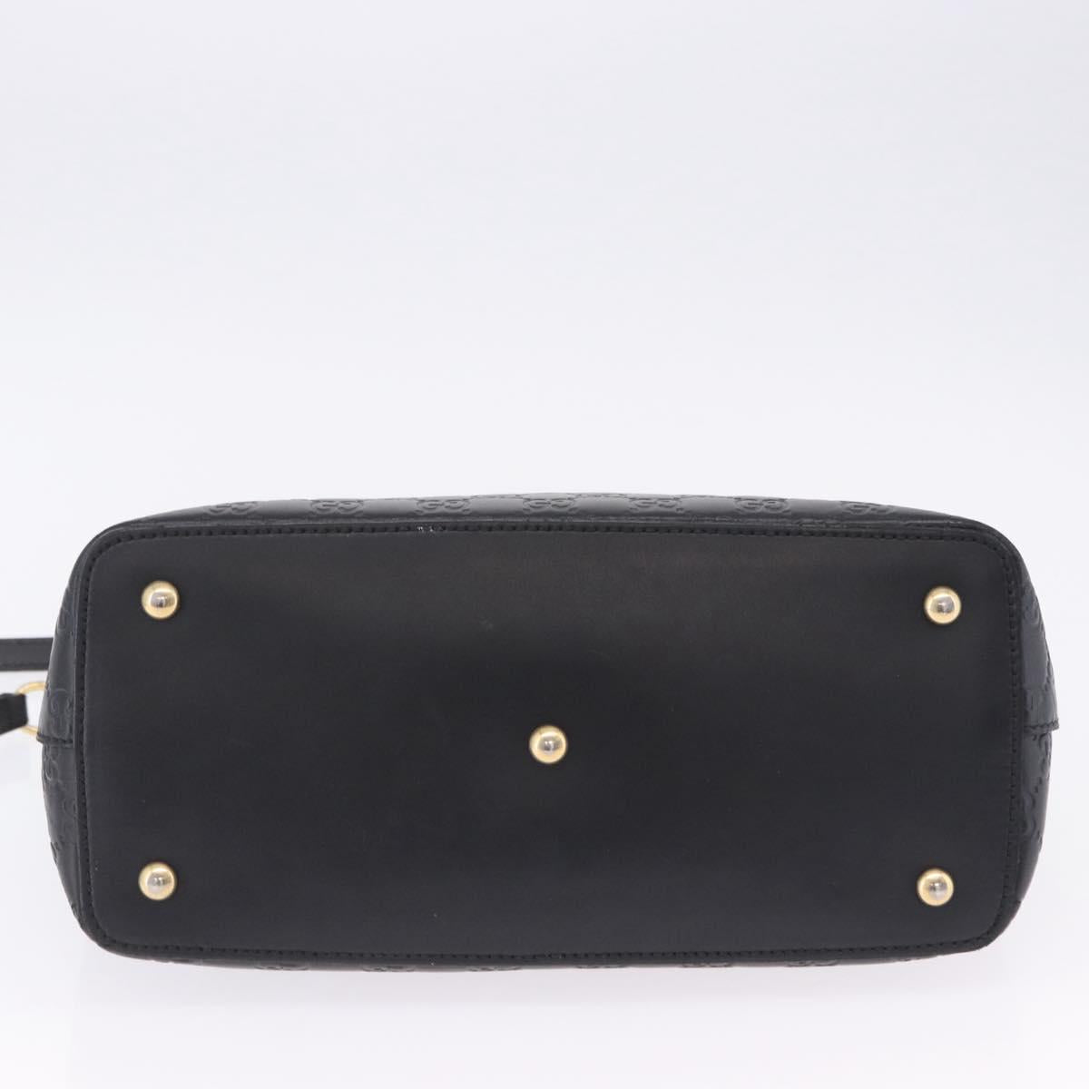 GUCCI GuccissimaGG Hand Bag Leather 2way Black Gold Tone 428226 Auth ka6153