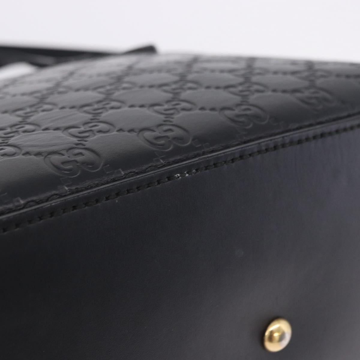 GUCCI GuccissimaGG Hand Bag Leather 2way Black Gold Tone 428226 Auth ka6153