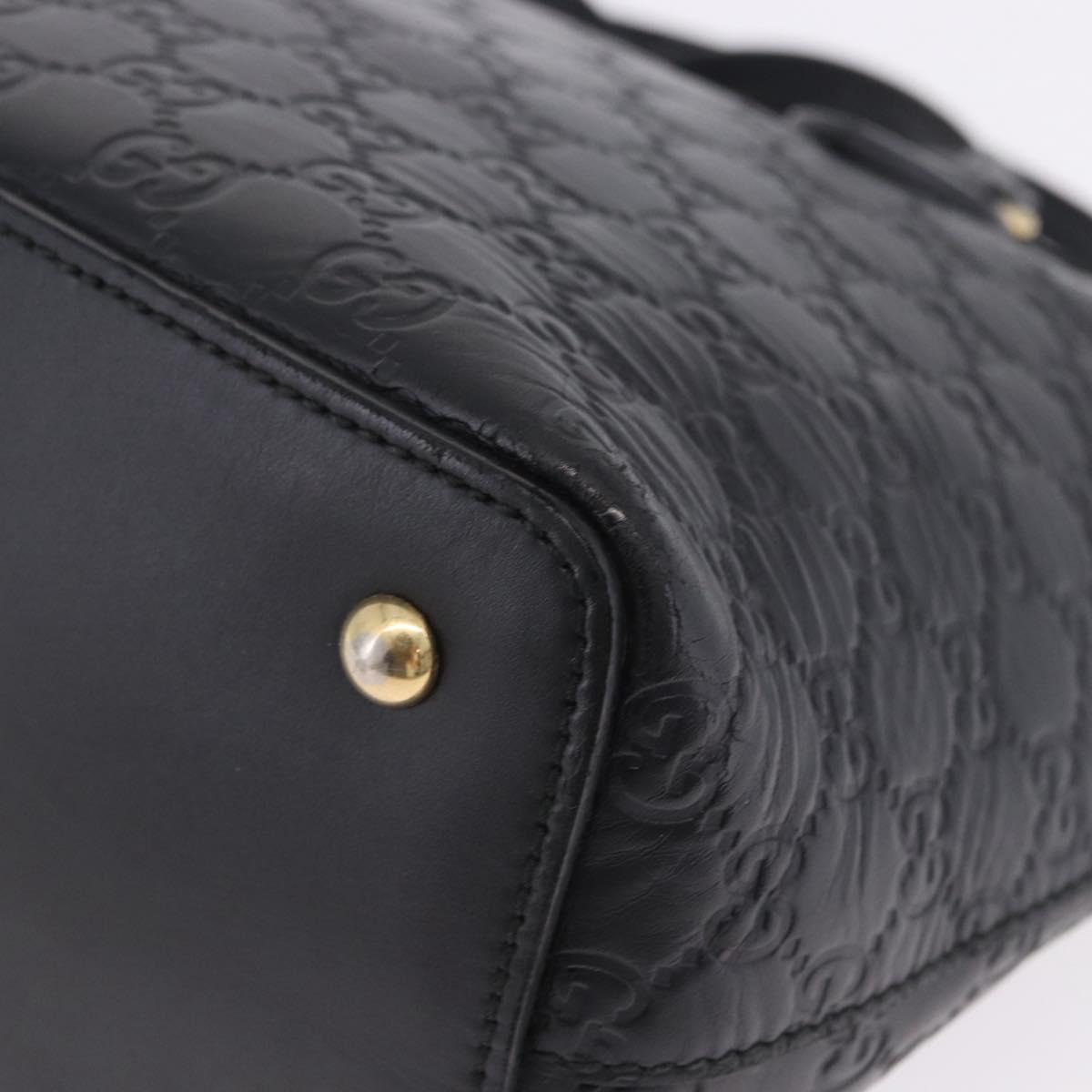 GUCCI GuccissimaGG Hand Bag Leather 2way Black Gold Tone 428226 Auth ka6153