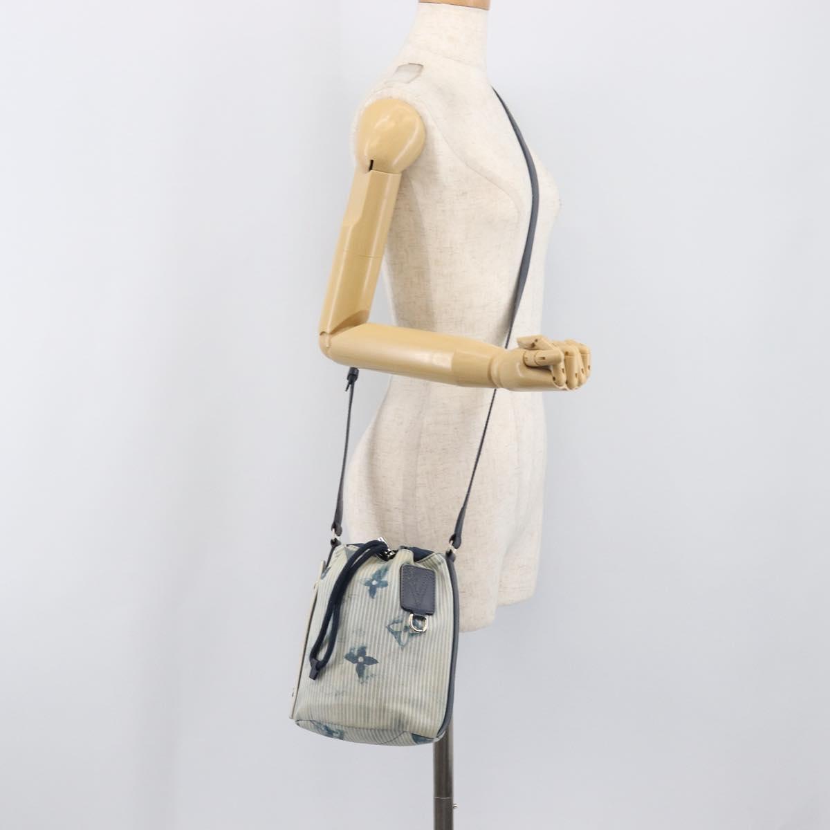 LOUIS VUITTON Monogram Watercolor Sac Malang Messenger Navy M57830 Auth ka6157A