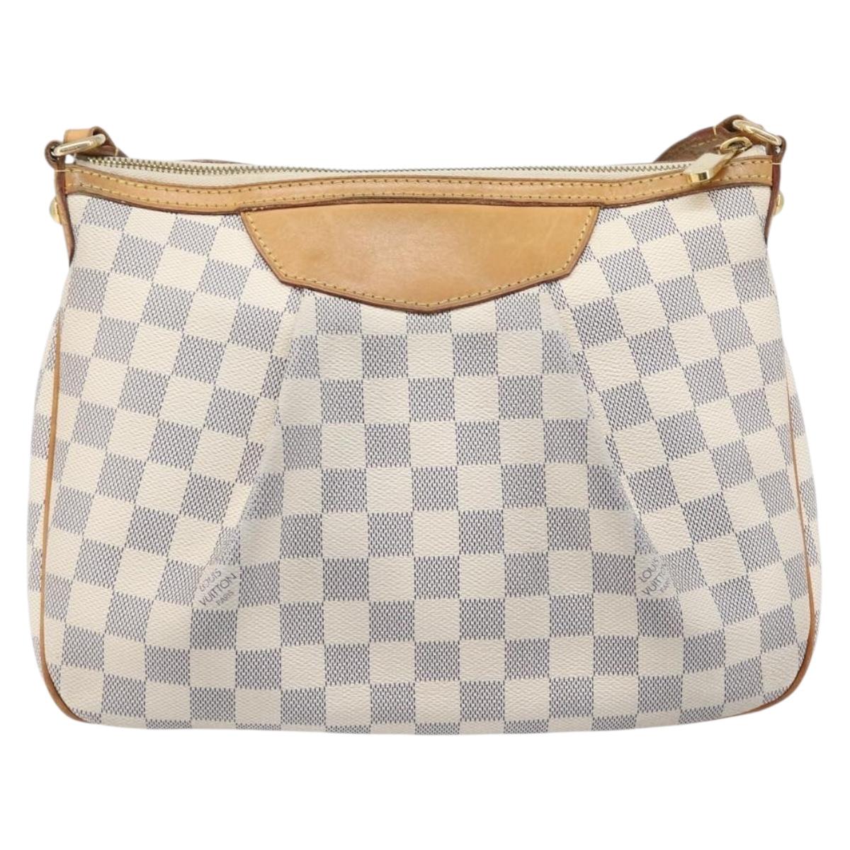 LOUIS VUITTON Damier Azur Siracusa PM Shoulder Bag N41113 LV Auth ka6159A