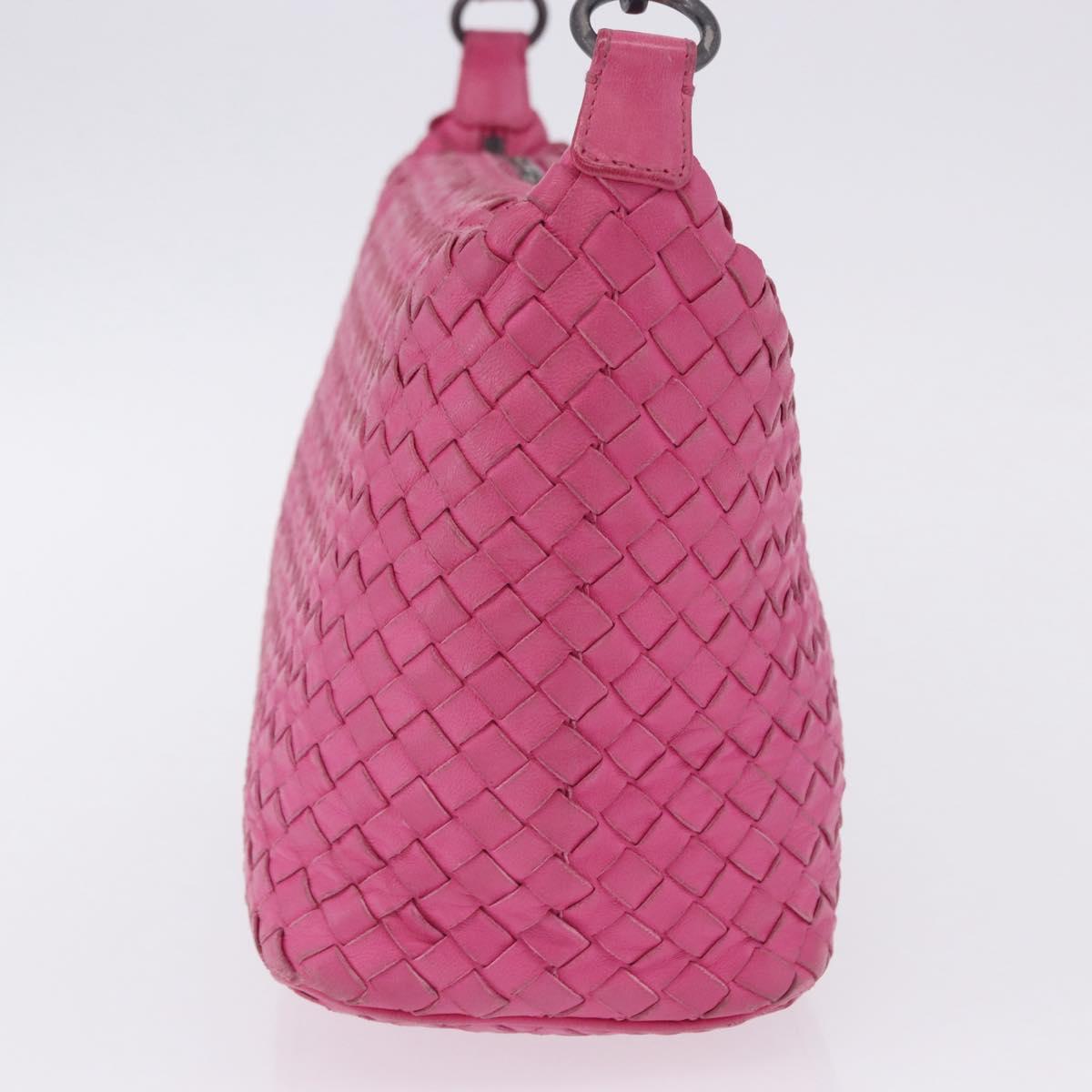 BOTTEGA VENETA INTRECCIATO Hand Bag Leather Pink Auth ka6162