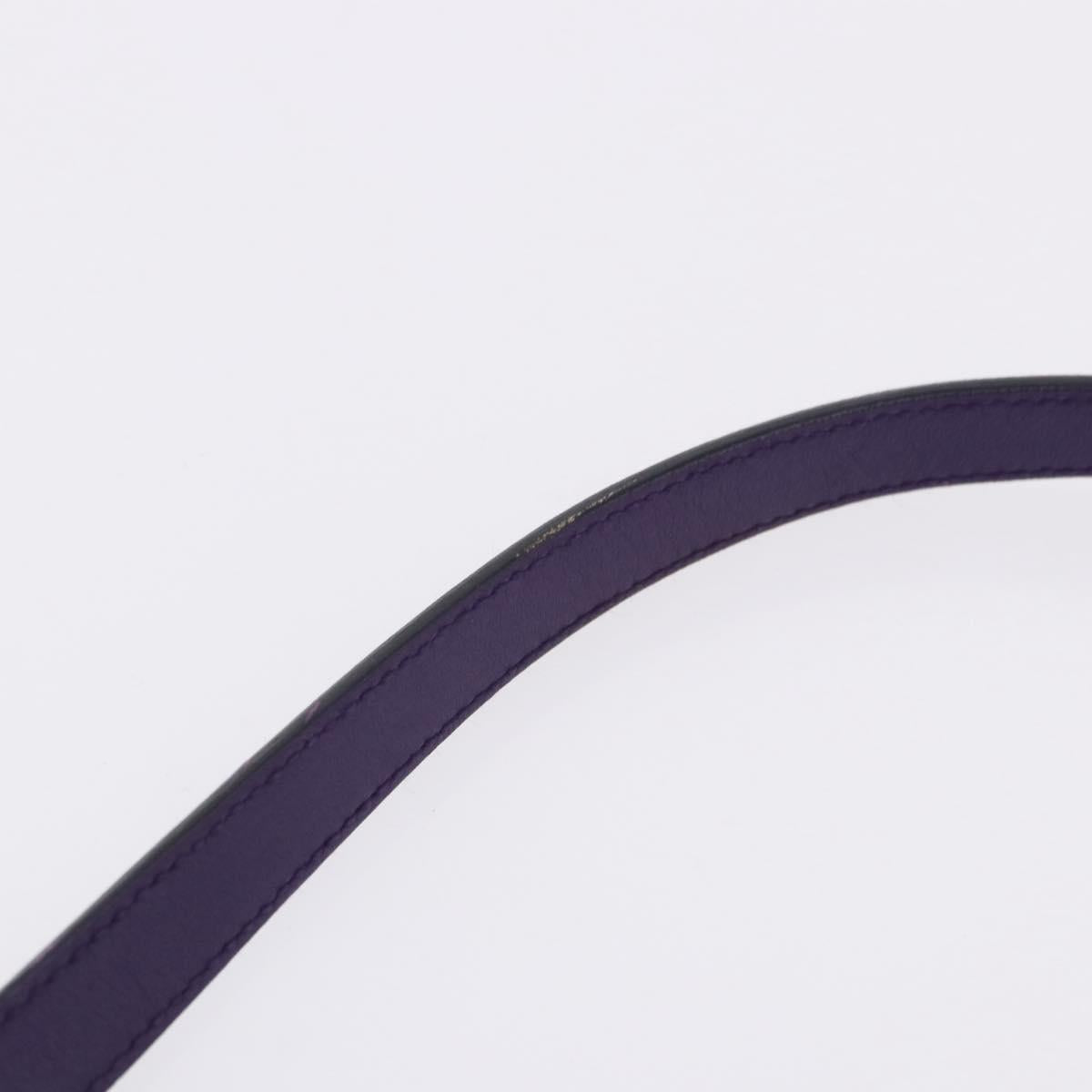 PRADA Hand Bag Leather Purple Silver Auth ka6163