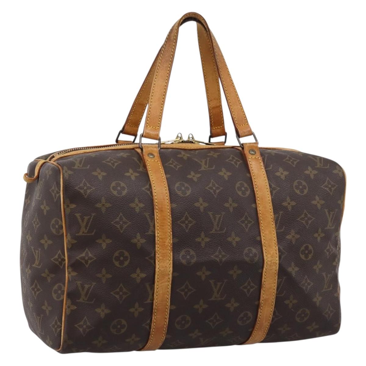 LOUIS VUITTON Monogram Sac Souple 35 Boston Bag M41626 LV Auth ka6164
