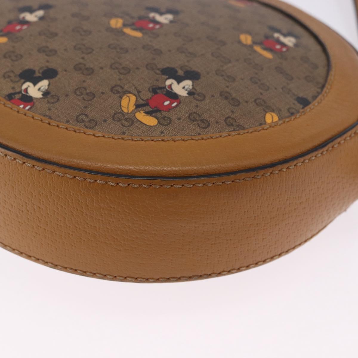 GUCCI x Disney MicroGG Mickey Shoulder Bag PVC Beige Gold 603938 Auth ka6167
