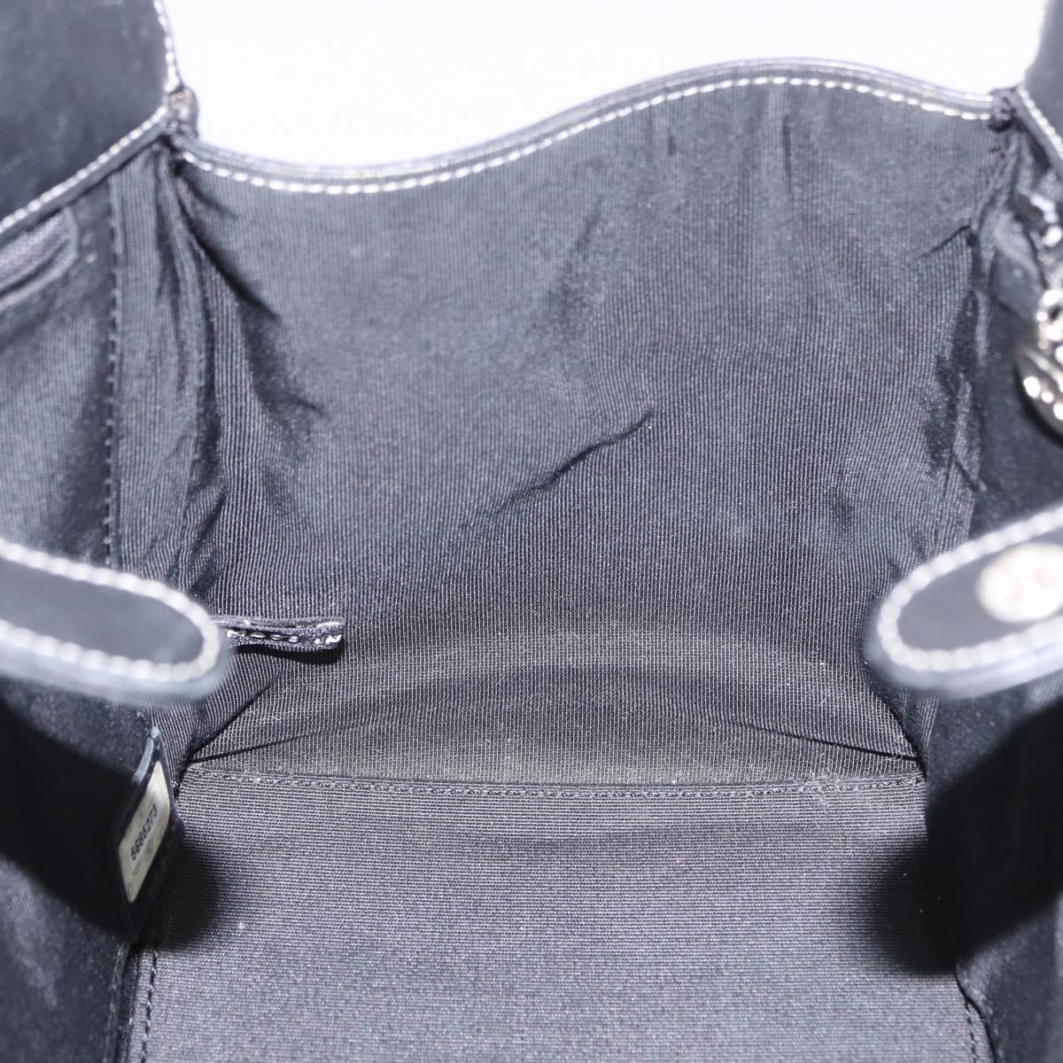 CHANEL Matelasse Chain Hand Bag Leather Black Silver CC Auth ka6174SAV