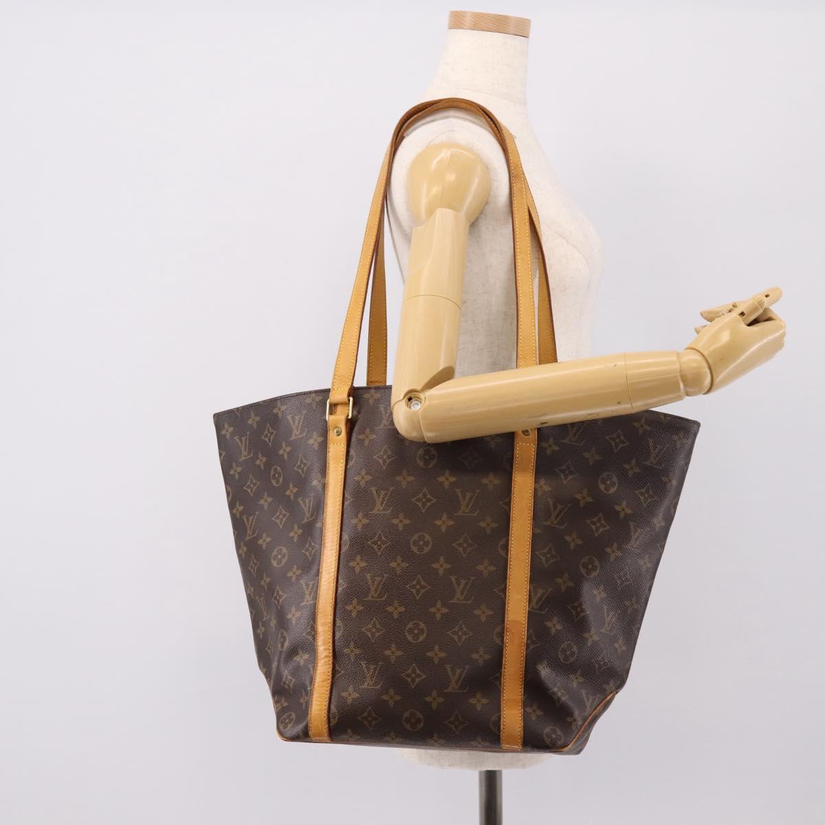LOUIS VUITTON Monogram Sac Shopping Tote Bag M51108 LV Auth ka6181