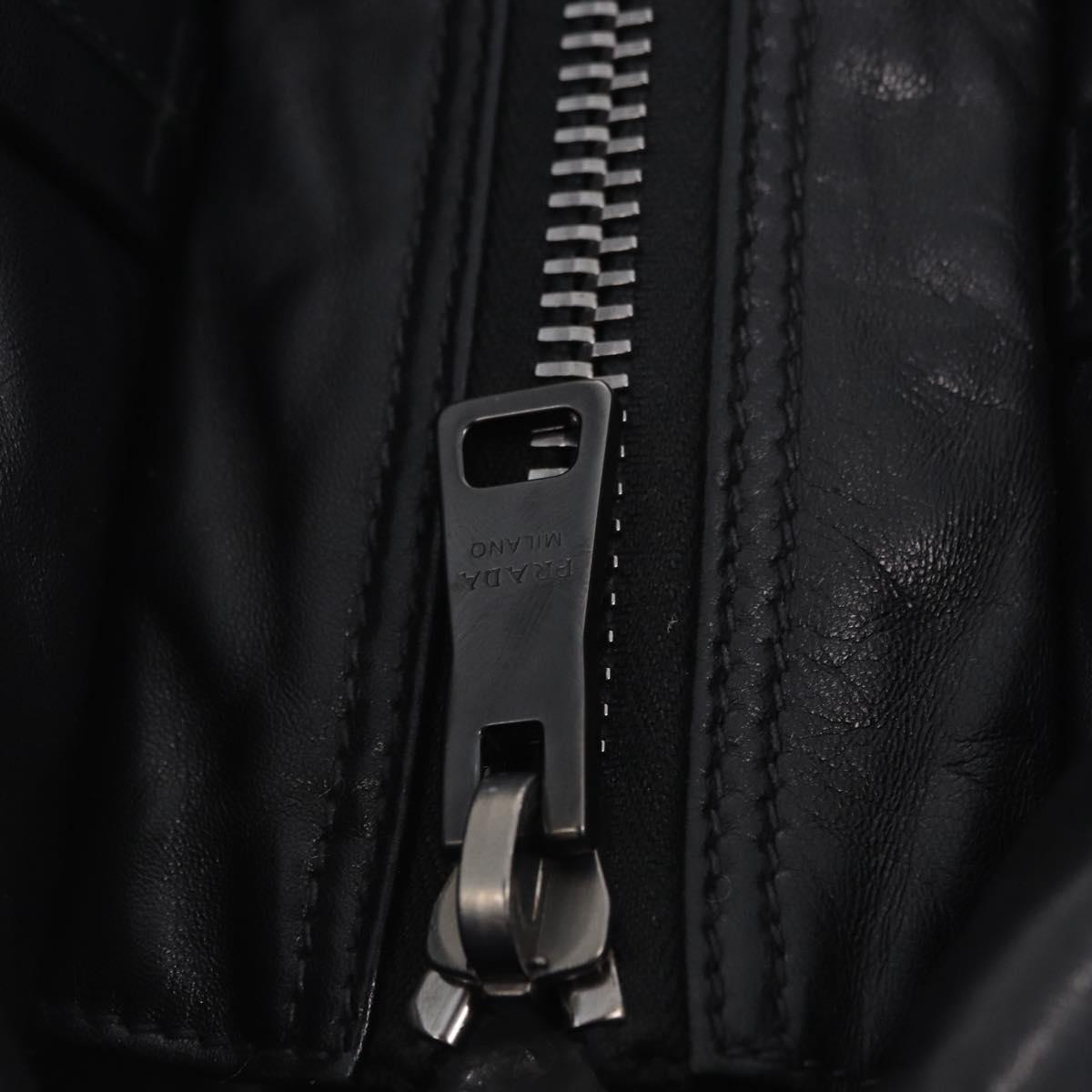 PRADA Hand Bag Nylon Gray Silver Auth ka6185A