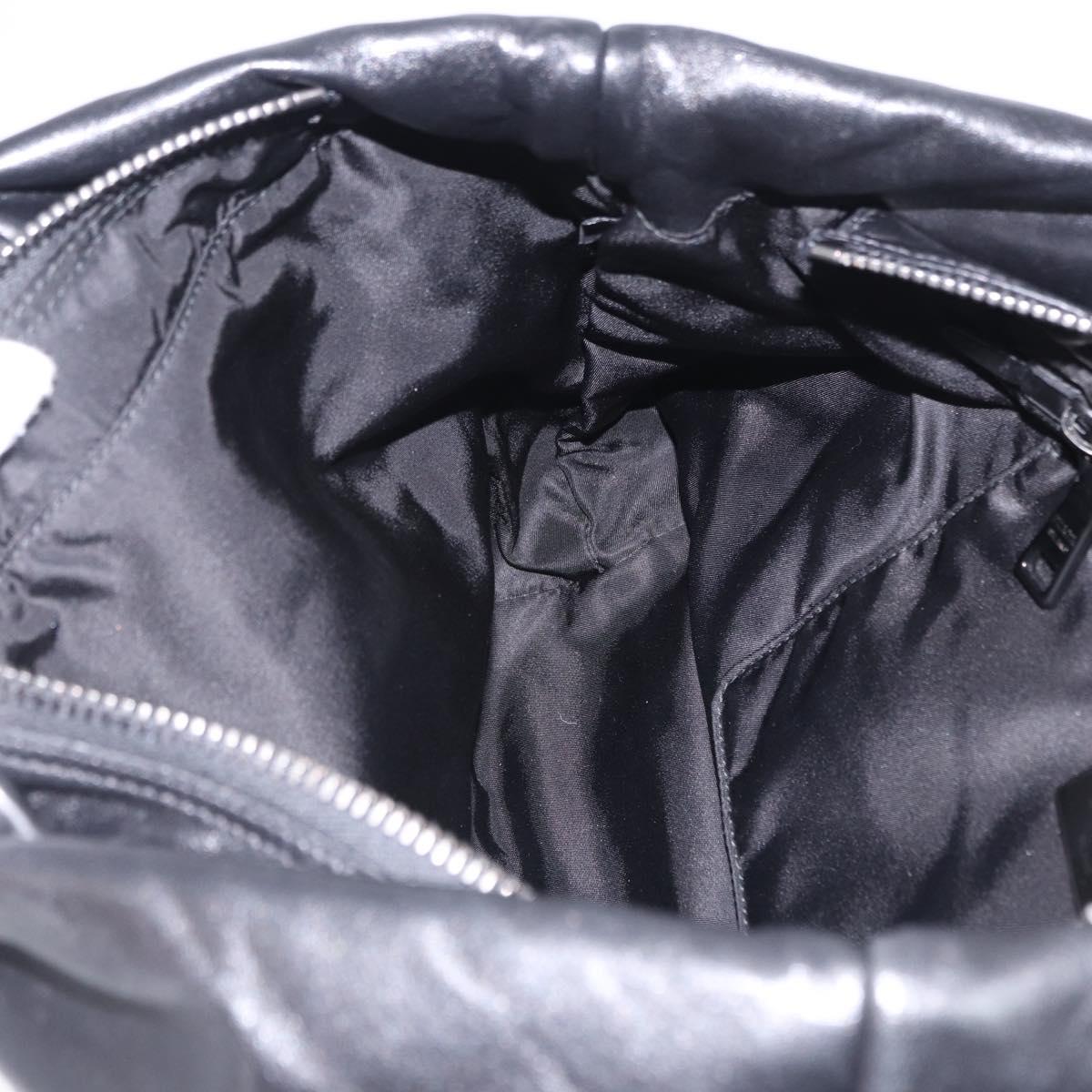 PRADA Hand Bag Nylon Gray Silver Auth ka6185A