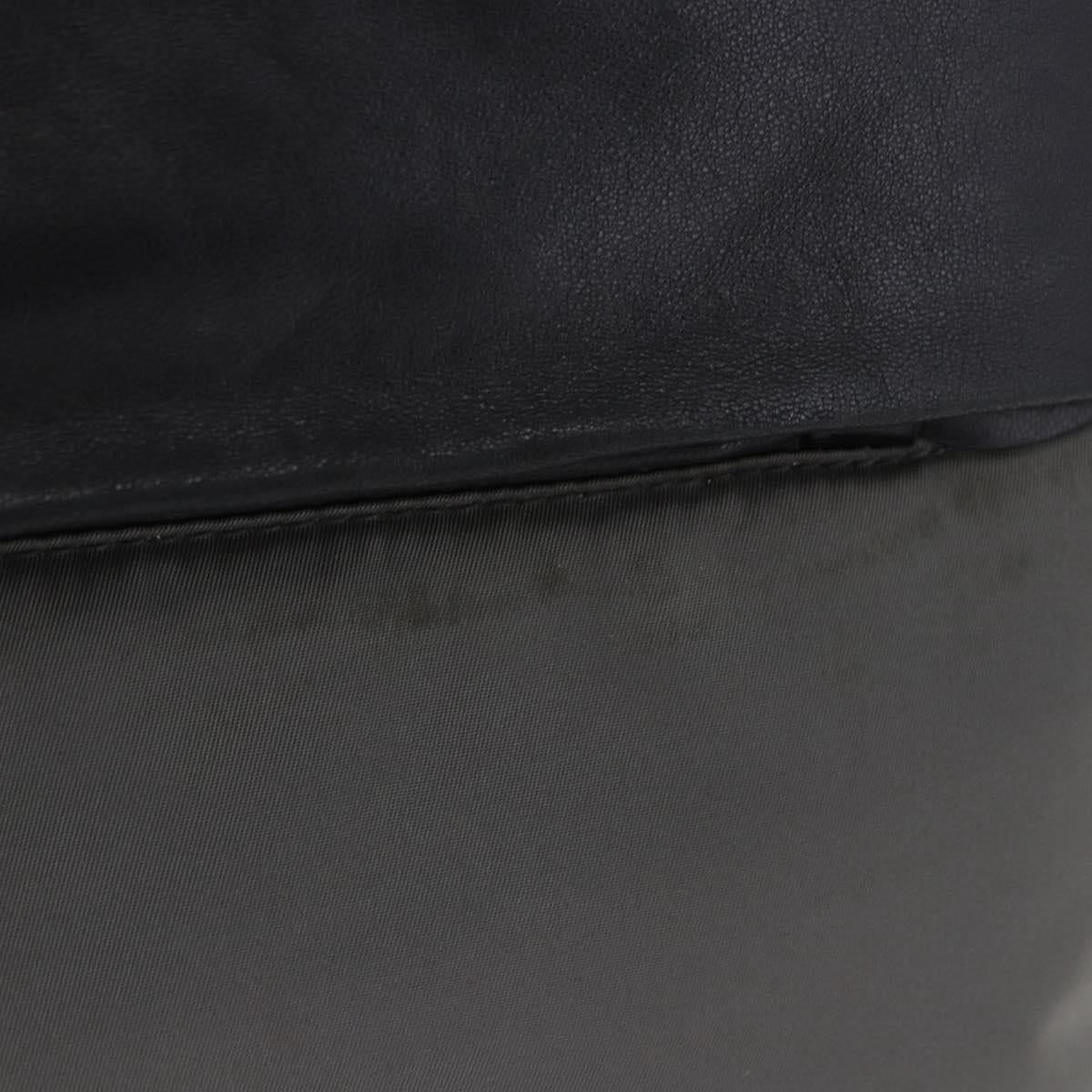 PRADA Hand Bag Nylon Gray Silver Auth ka6185A