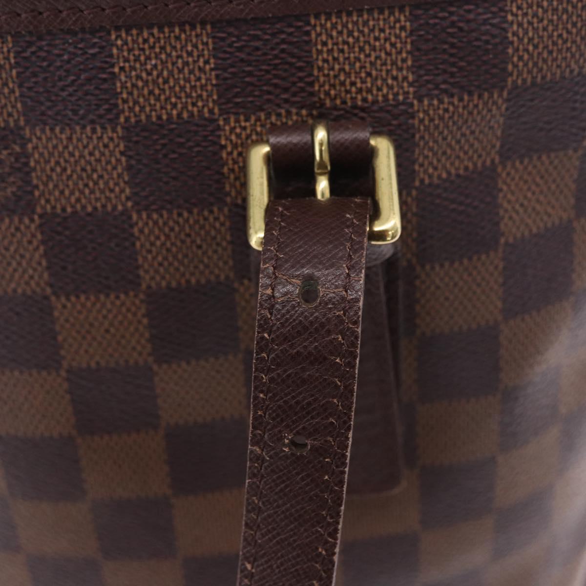 LOUIS VUITTON Damier Ebene Marais Shoulder Bag N42240 LV Auth ka6186