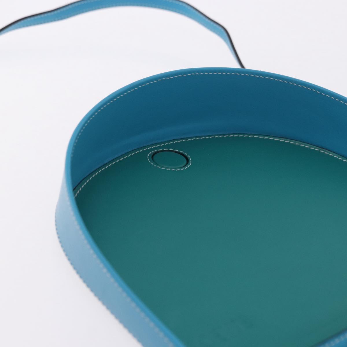 LOEWE Heel Pouch Shoulder Bag Leather Emerald Green Auth ka6187V