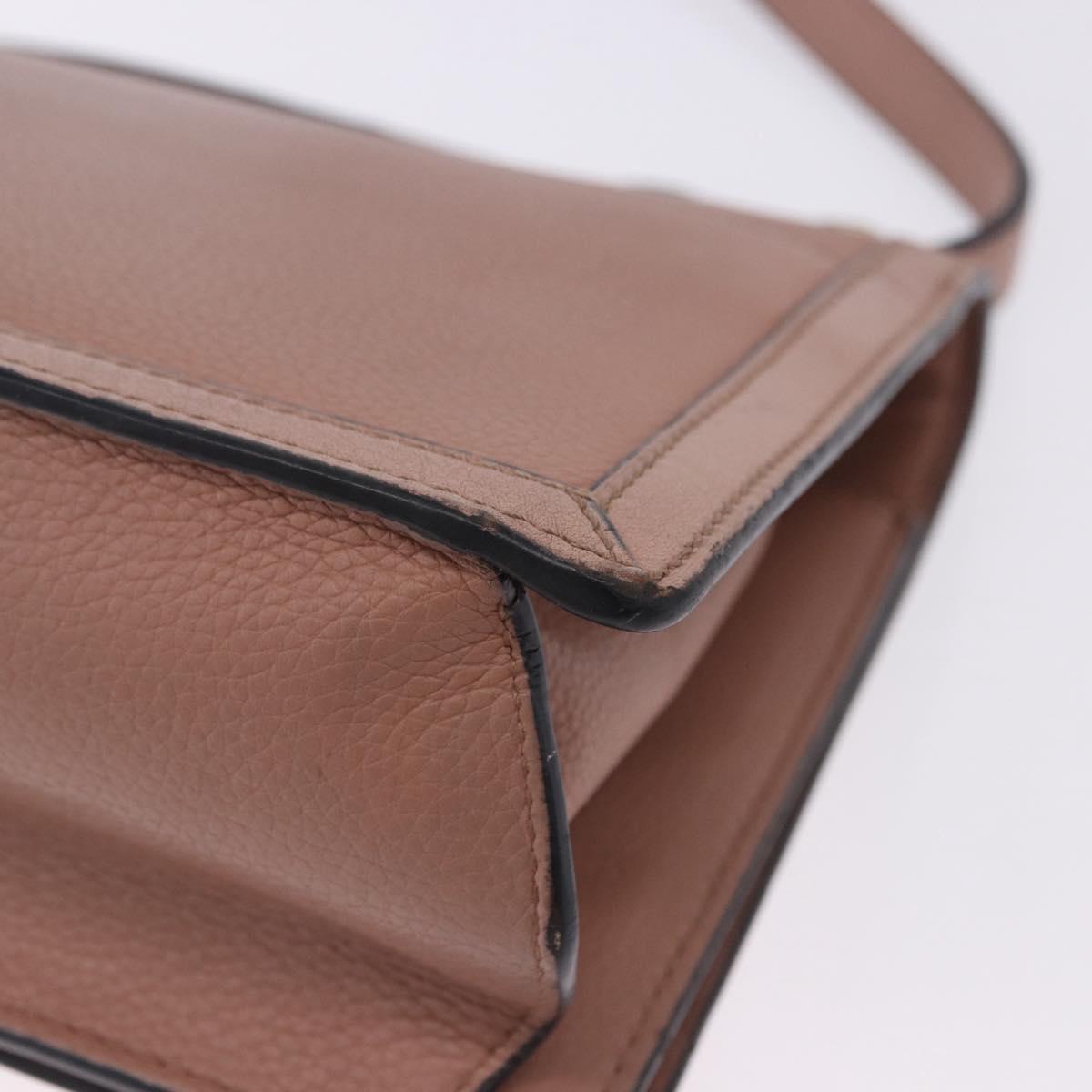 LOEWE Barcelona Shoulder Bag Leather Pink Gold Tone Auth ka6190A