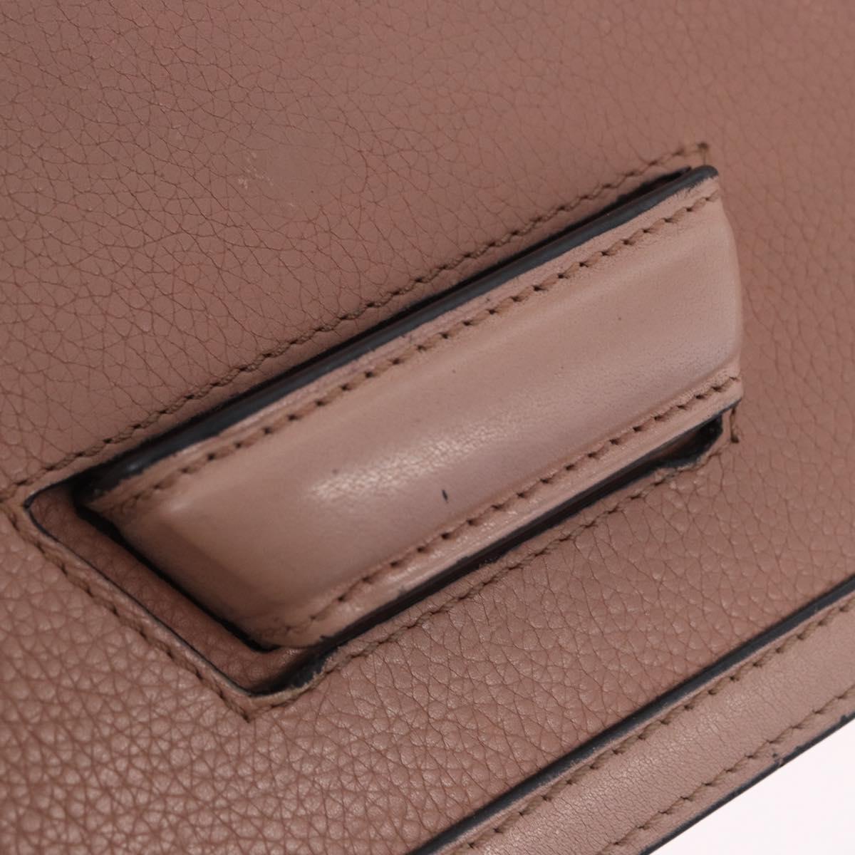 LOEWE Barcelona Shoulder Bag Leather Pink Gold Tone Auth ka6190A