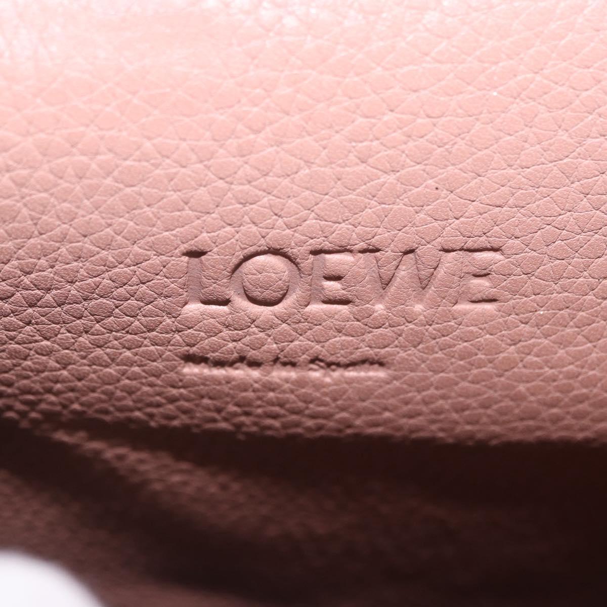 LOEWE Barcelona Shoulder Bag Leather Pink Gold Tone Auth ka6190A