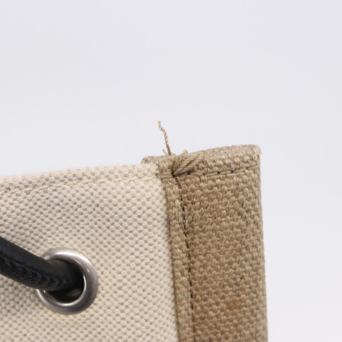 SAINT LAURENT Shoulder Bag Canvas White Silver 710272 Auth ka6194V