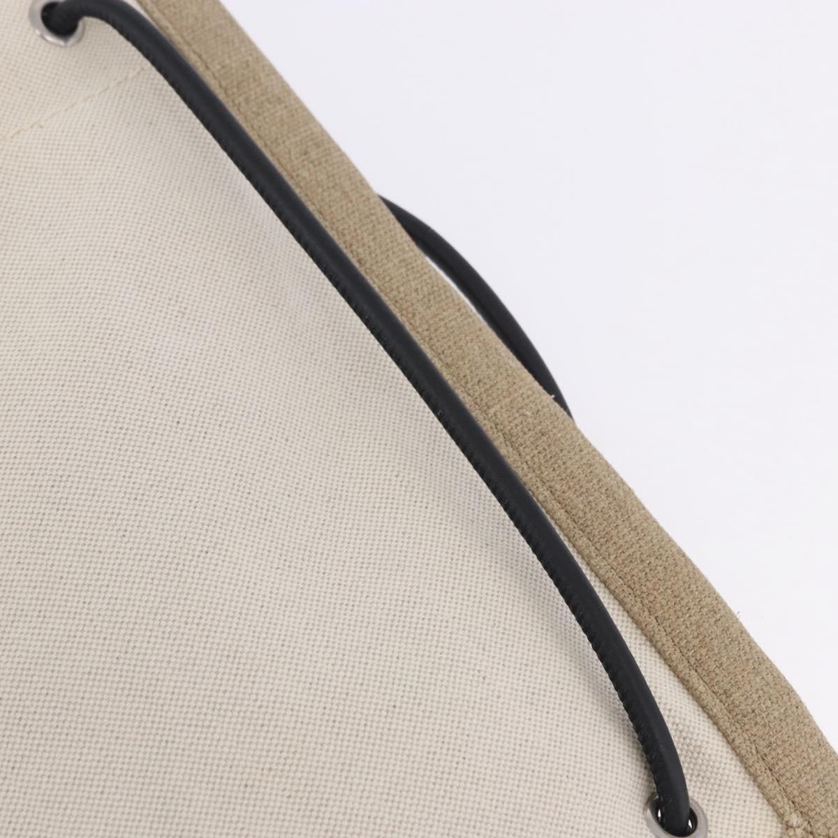 SAINT LAURENT Shoulder Bag Canvas White Silver 710272 Auth ka6194V