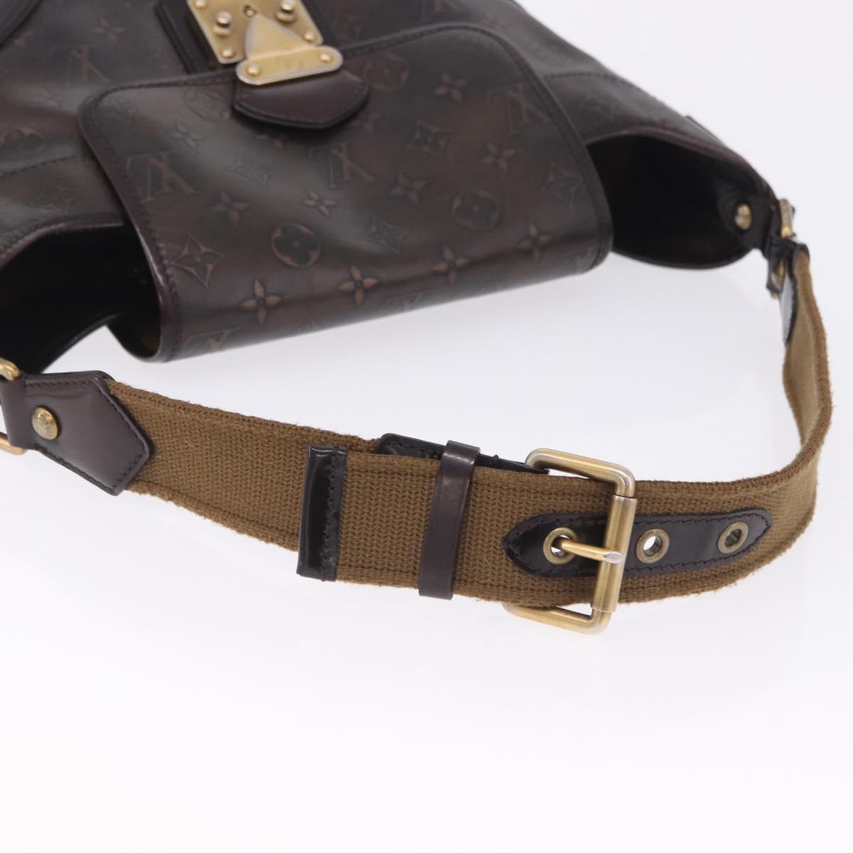 LOUIS VUITTON Monogram Bronze Serjan PM Shoulder Bag Bronze M95463 Auth ka6195V
