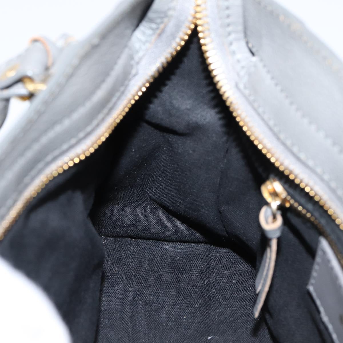 BALENCIAGA Classic Metal Edge City Hand Bag Leather Gray 390160 Auth ka6198M