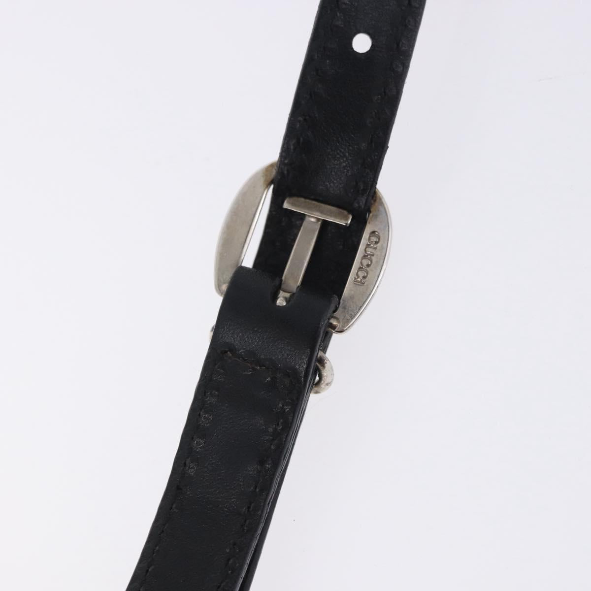 GUCCI Bamboo Vanity Hand Bag Nylon 2way Black Silver 013 2490 Auth ka6203