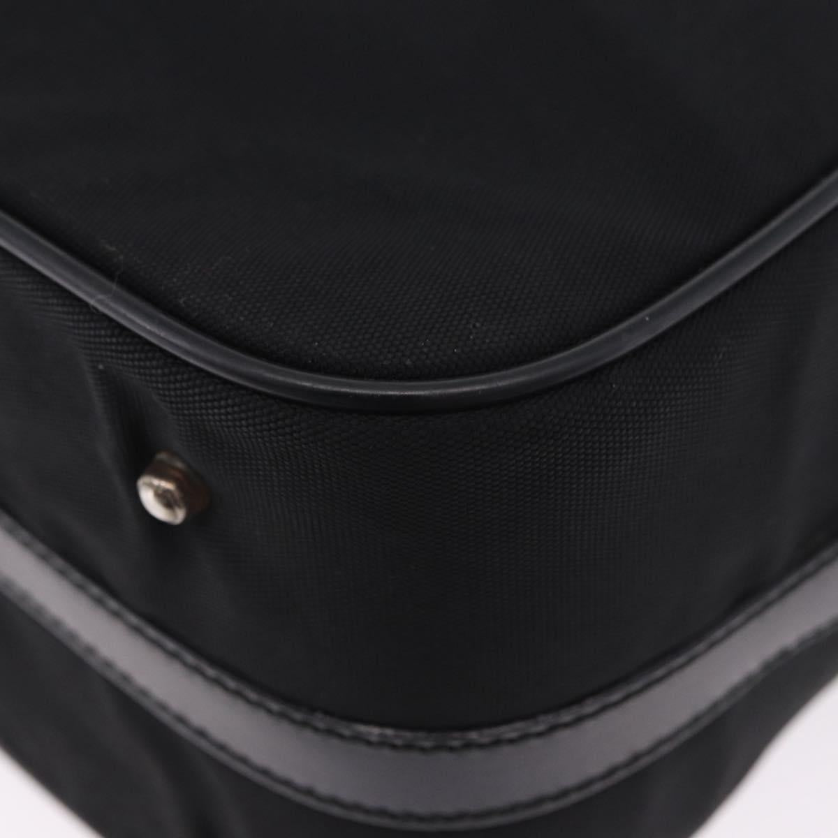 GUCCI Bamboo Vanity Hand Bag Nylon 2way Black Silver 013 2490 Auth ka6203