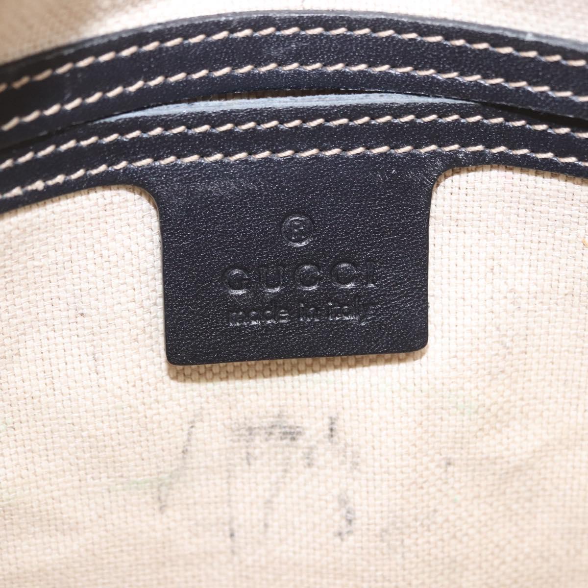 GUCCI GG Supreme Shoulder Bag PVC Navy Silver 201538 Auth ka6210