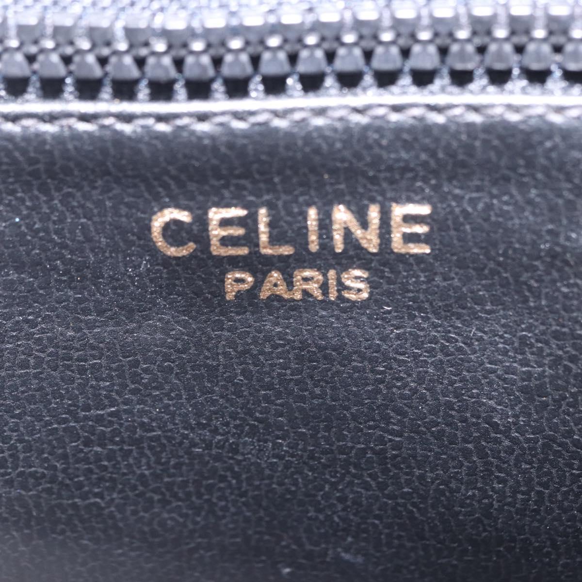 CELINE Shoulder Bag Leather Beige Gold Tone Auth ka6215