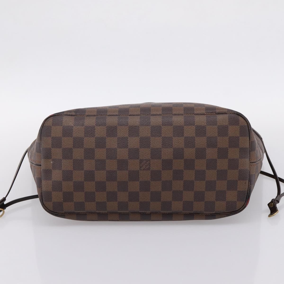 LOUIS VUITTON Damier Ebene Neverfull MM Tote Bag N51105 LV Auth ka6219