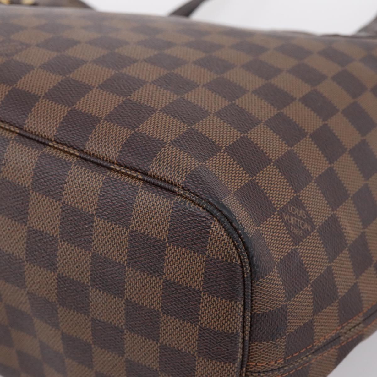LOUIS VUITTON Damier Ebene Neverfull MM Tote Bag N51105 LV Auth ka6219