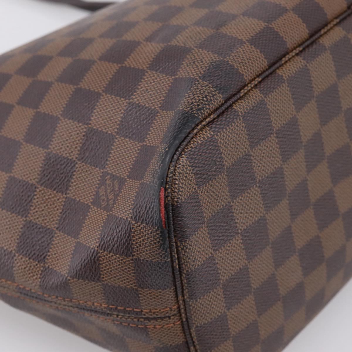 LOUIS VUITTON Damier Ebene Neverfull MM Tote Bag N51105 LV Auth ka6219