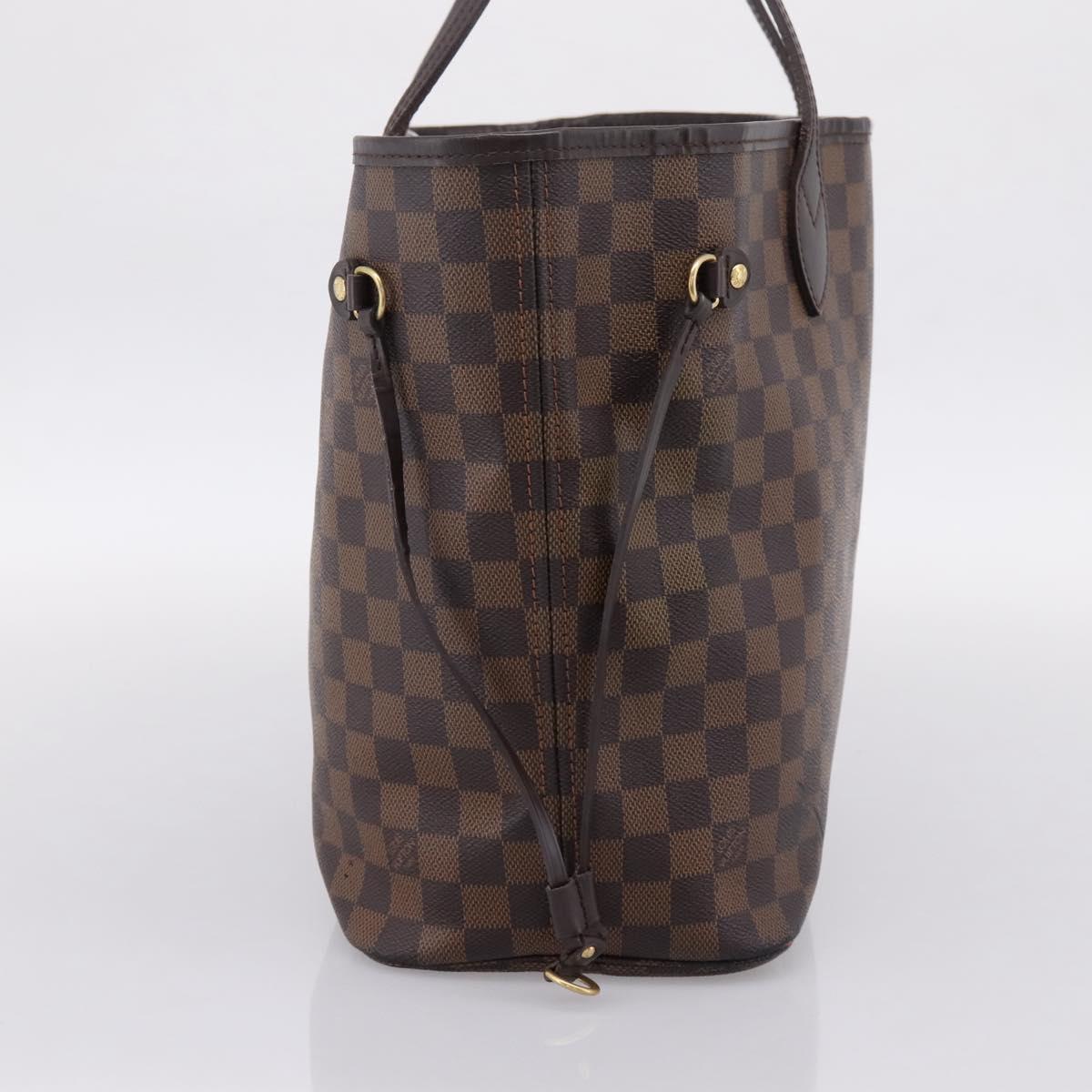 LOUIS VUITTON Damier Ebene Neverfull MM Tote Bag N51105 LV Auth ka6219