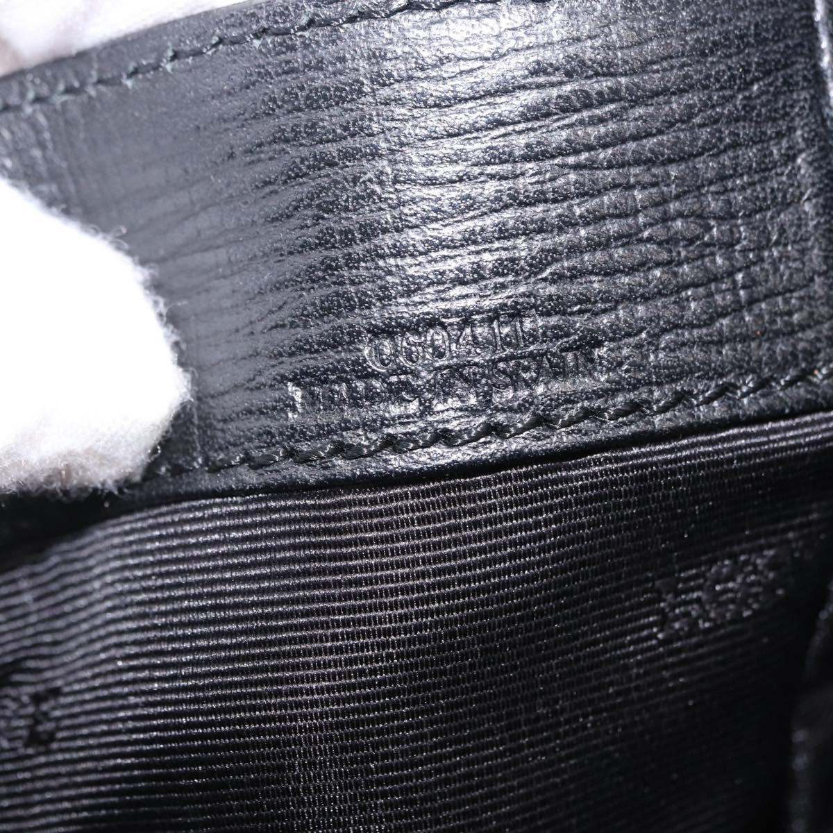 LOEWE Shoulder Bag Leather Black Silver Auth ka6220