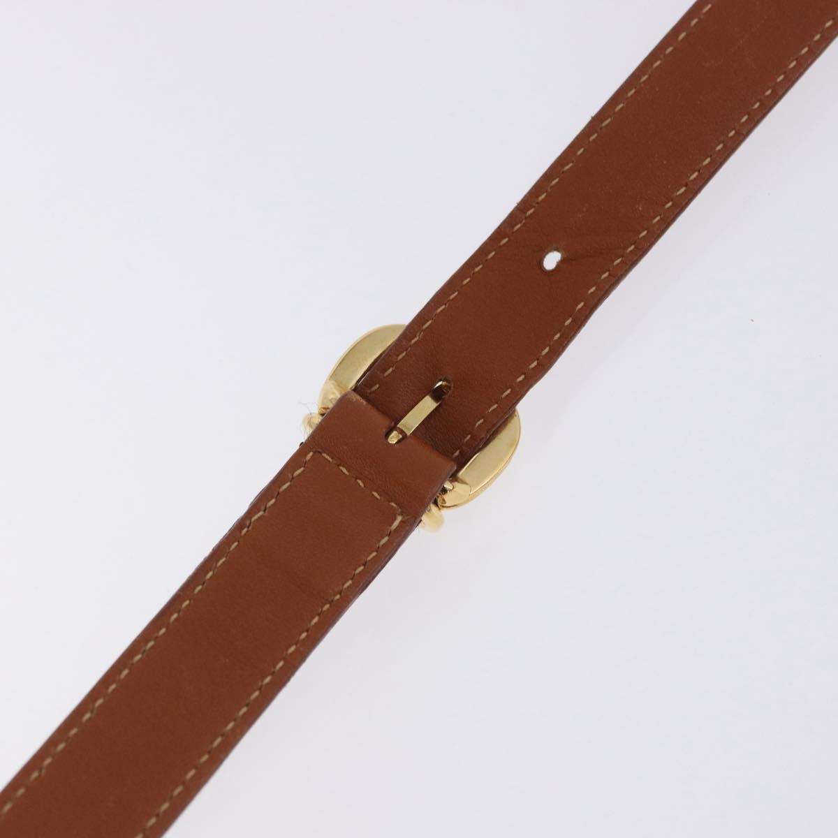 GUCCI Shoulder Bag Leather Beige Gold Tone 001 22 1053 Auth ka6226