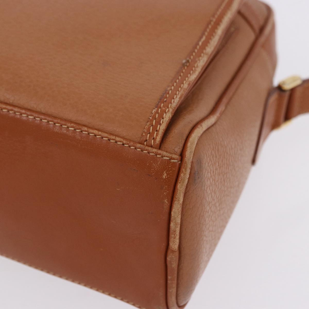 GUCCI Shoulder Bag Leather Beige Gold Tone 001 22 1053 Auth ka6226