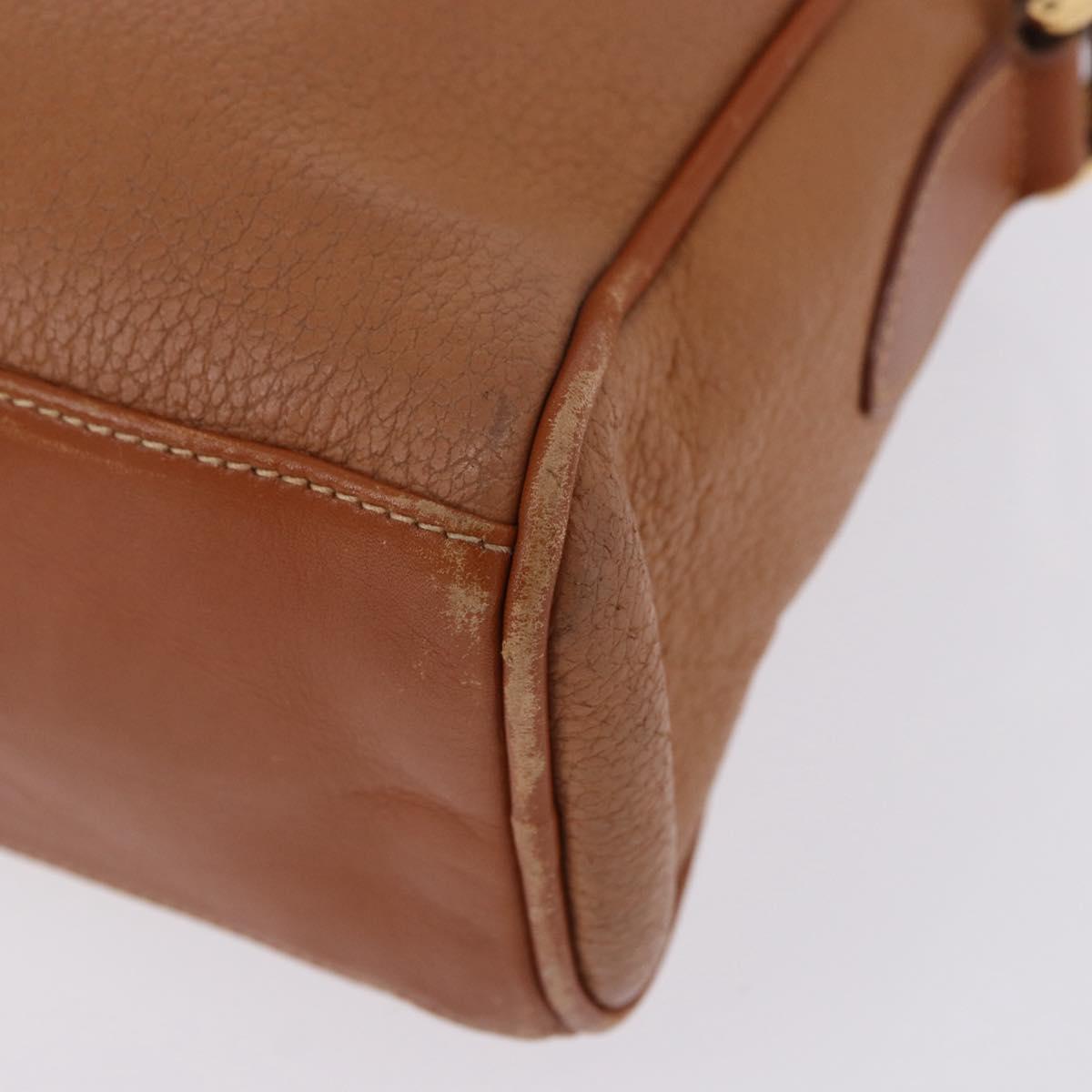 GUCCI Shoulder Bag Leather Beige Gold Tone 001 22 1053 Auth ka6226