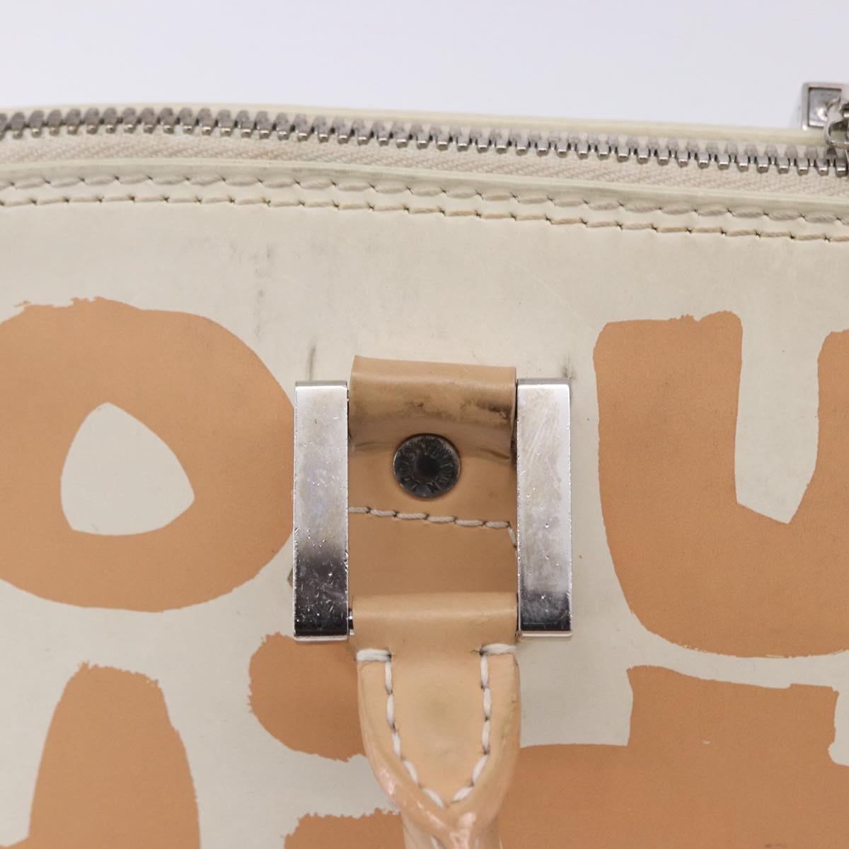 LOUIS VUITTON Monogram Graffiti Arma Horizontal White Orange M92176 Auth ka6234A