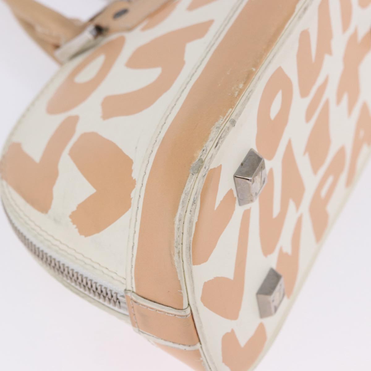 LOUIS VUITTON Monogram Graffiti Arma Horizontal White Orange M92176 Auth ka6234A