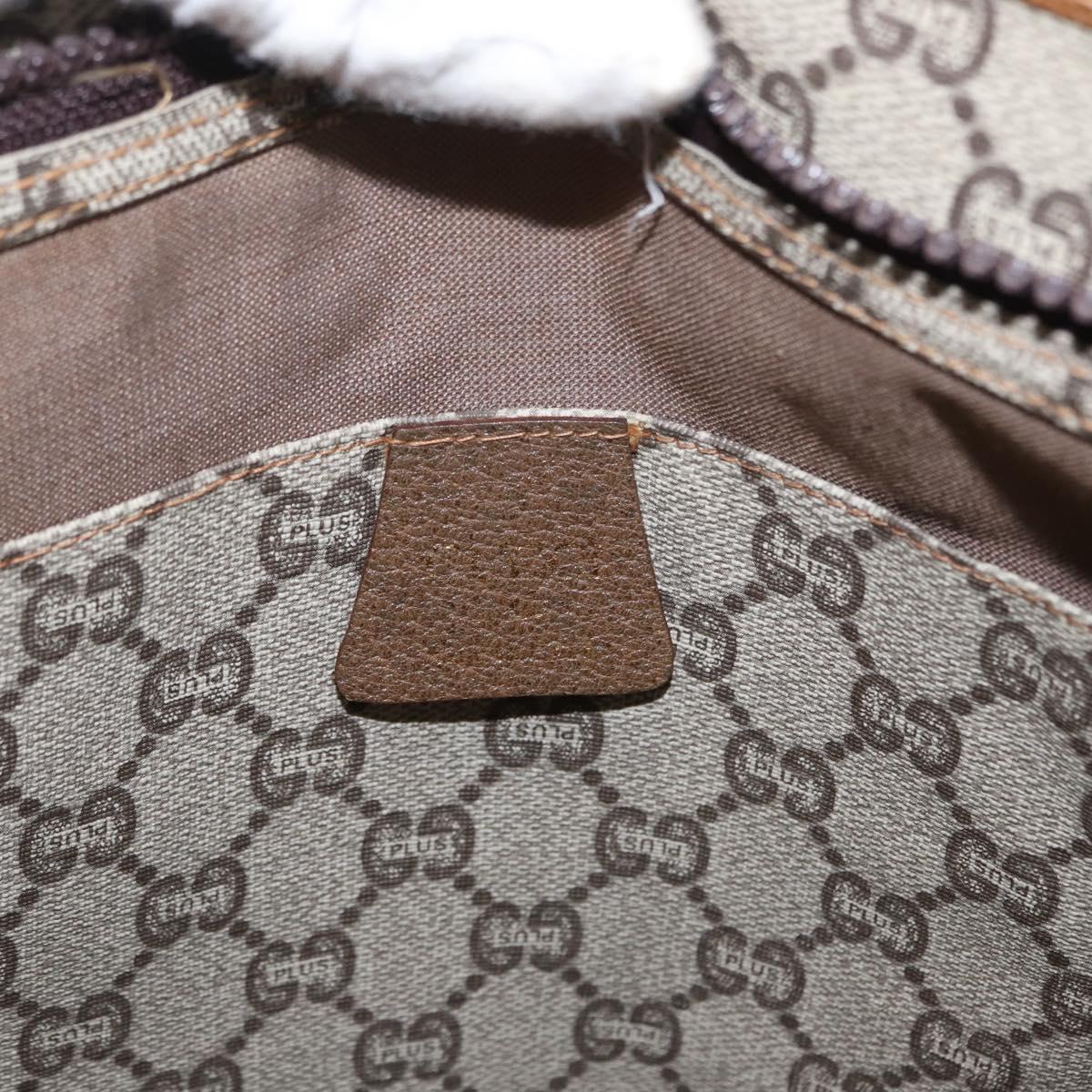 GUCCI GUCCI Plus Supreme Web Sherry Line Tote Bag PVC Beige Gold Auth ka624