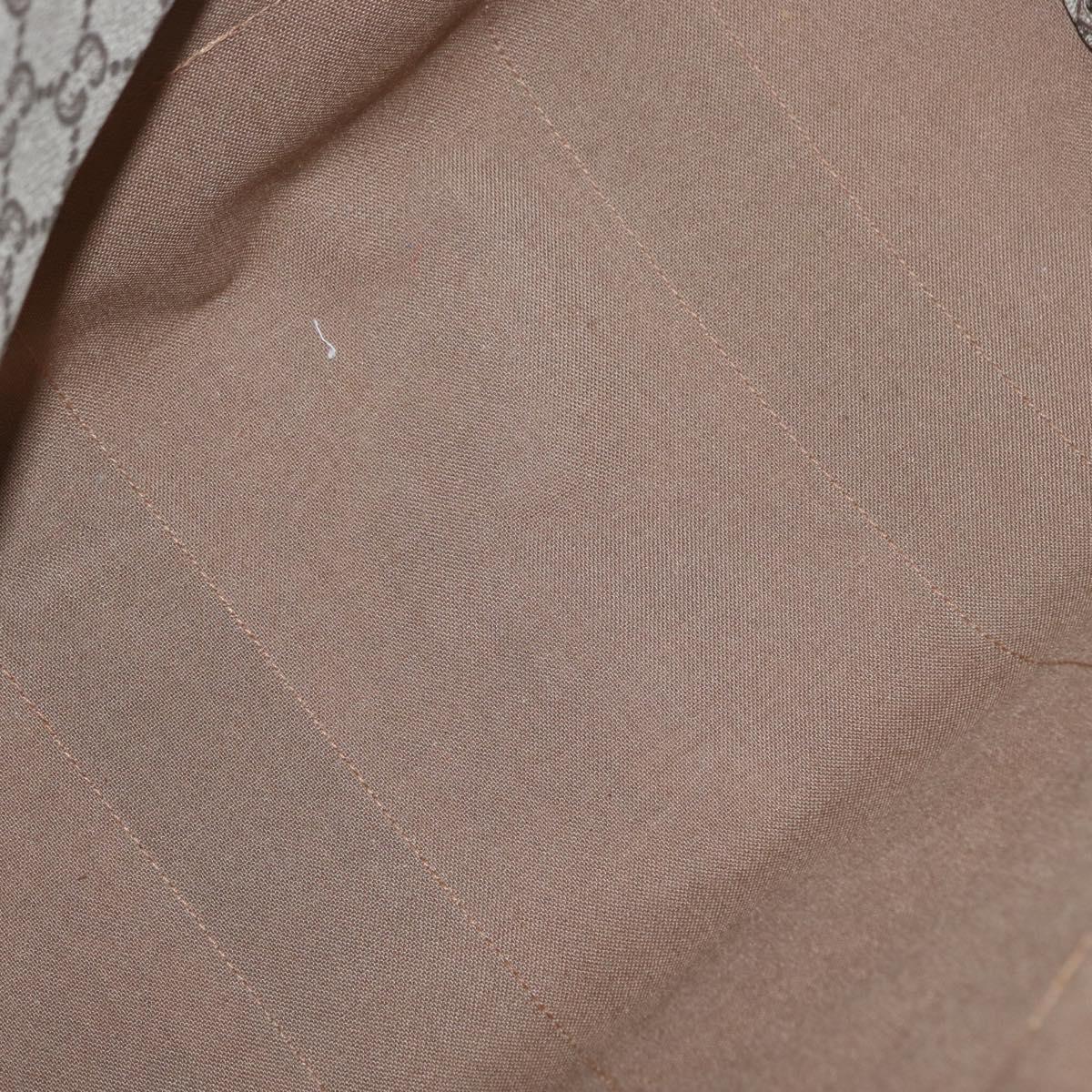 GUCCI GUCCI Plus Supreme Web Sherry Line Tote Bag PVC Beige Gold Auth ka624