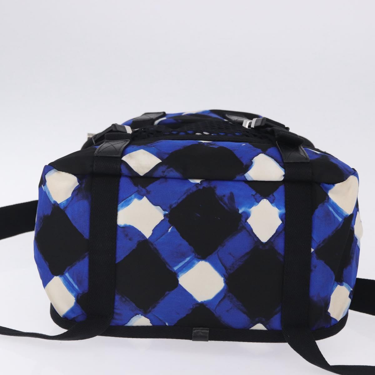 CHANEL Airline Tote Bag Nylon 2way Blue Silver CC Auth ka6246V